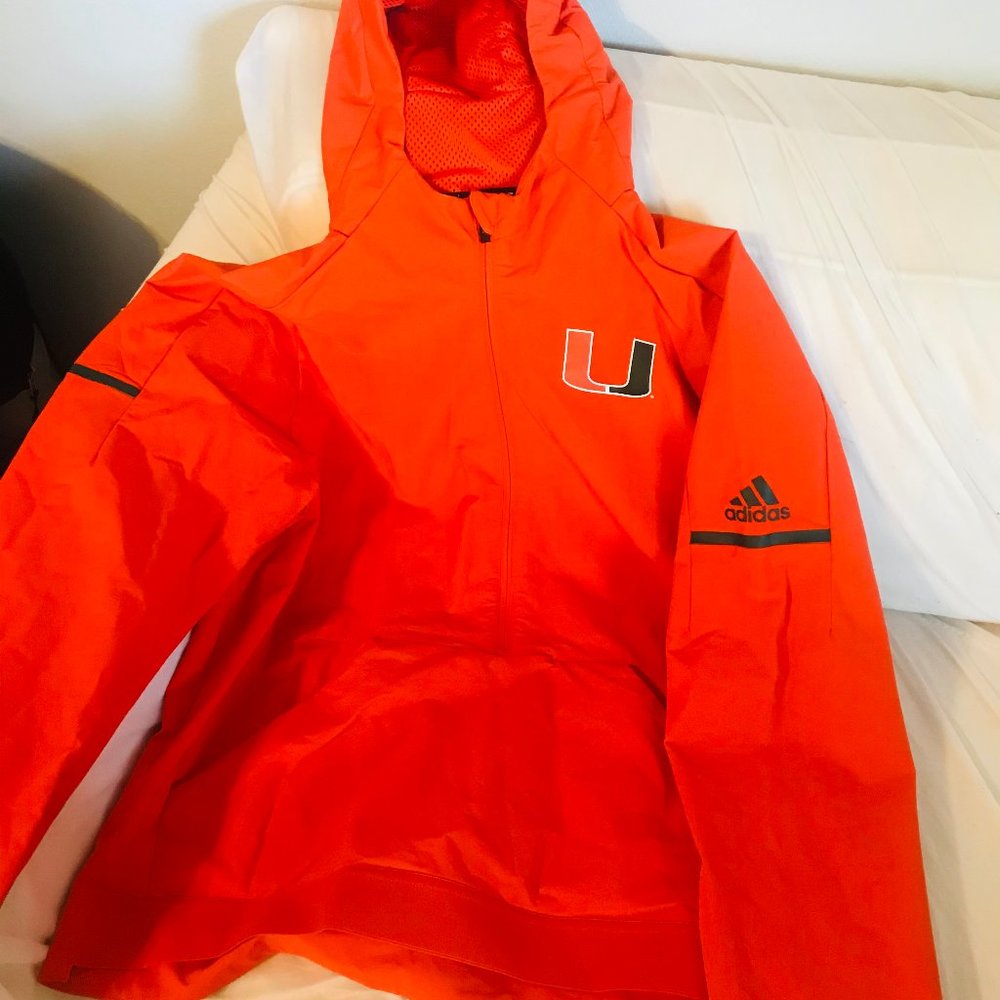 BRAND NEW - Miami Hurricanes Adidas Jacket - Sz L